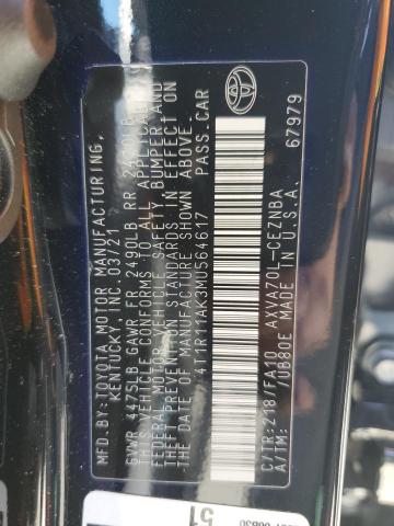 2021 TOYOTA CAMRY LE - 4T1R11AK3MU564617