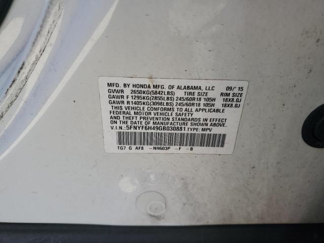 VIN 5FNYF6H49GB030881 2016 Honda Pilot, EX no.13