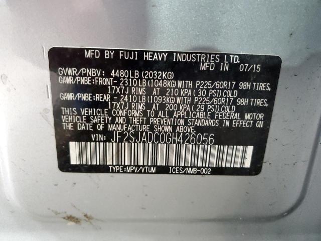 VIN JF2SJADC0GH426056 2016 Subaru Forester, 2.5I Pr... no.13