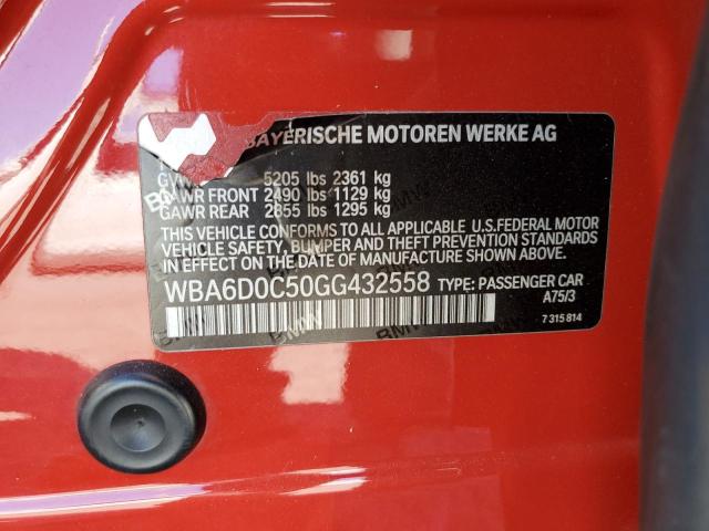 VIN WBA6D0C50GG432558 2016 BMW 6 SERIES no.13