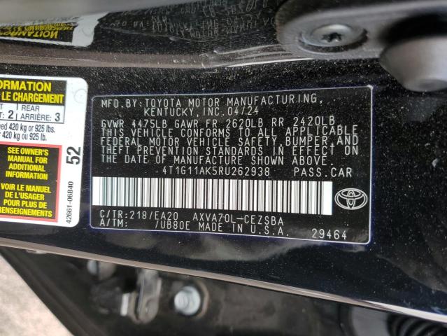 2024 TOYOTA CAMRY SE N - 4T1G11AK5RU262938