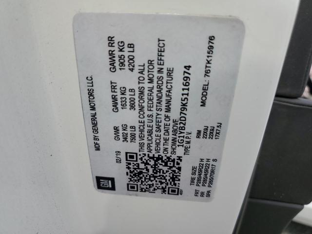 2019 CHEVROLET CORVETTE S - 1G1YB2D79K5116974