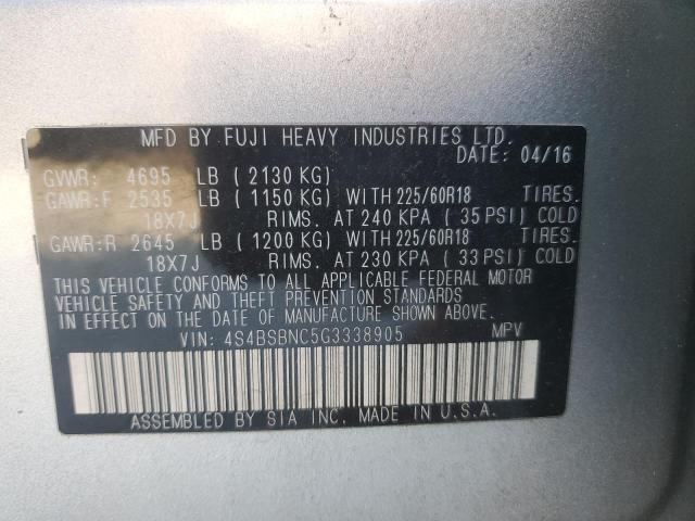 2016 SUBARU OUTBACK 2. - 4S4BSBNC5G3338905