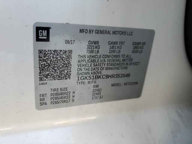 VIN 1GKS1BKC9HR353549 2017 GMC Yukon, Slt no.13