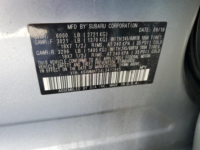 2020 SUBARU ASCENT PRE - 4S4WMAFD4L3417845