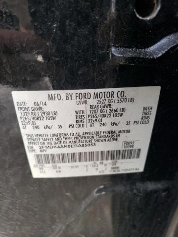 VIN 2FMDK4AK8EBA85853 2014 Ford Edge, Sport no.13