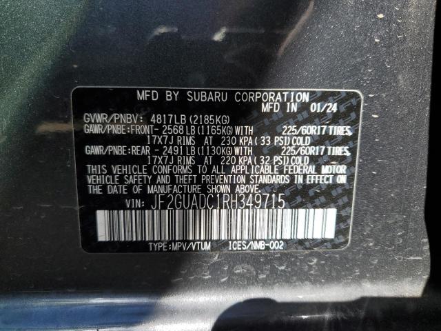 2024 SUBARU CROSSTREK - JF2GUADC1RH349715