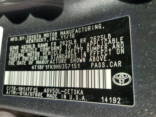 VIN 4T1BF1FK9HU357151 2017 Toyota Camry, LE no.13