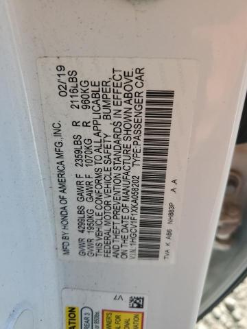 2019 HONDA ACCORD LX - 1HGCV1F1XKA058202