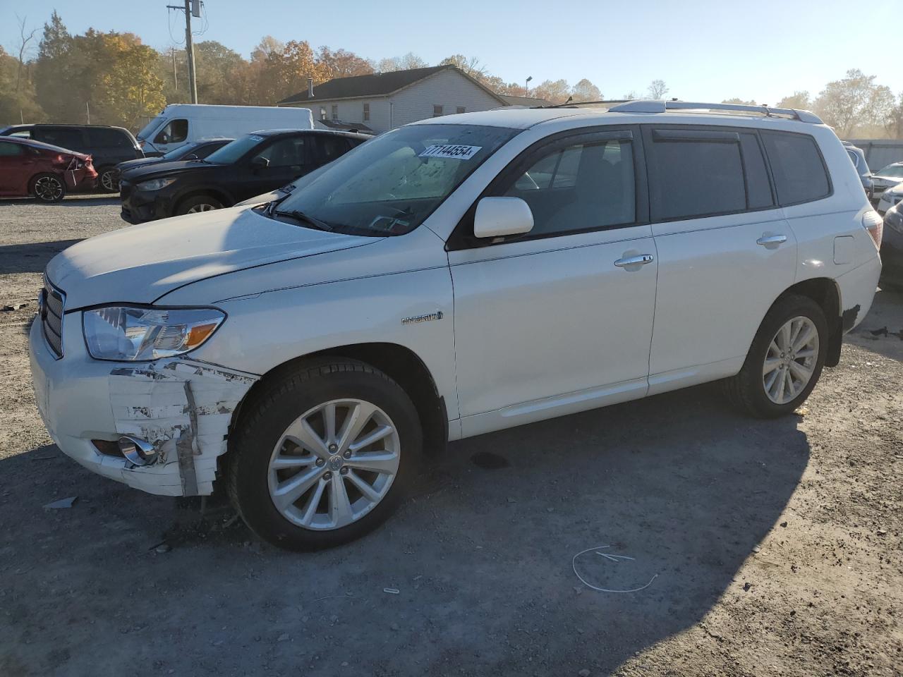 TOYOTA HIGHLANDER 2010 white 4dr spor hybrid engine JTEBW3EH2A2042114 photo #1