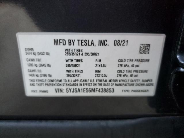 2021 TESLA MODEL S - 5YJSA1E56MF438853