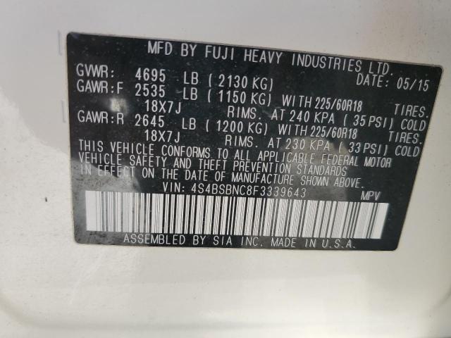 2015 SUBARU OUTBACK 2. - 4S4BSBNC8F3339643
