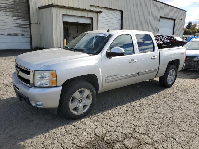 CHEVROLET SILVERADO 2011 silver crew pic flexible fuel 3GCPKTE3XBG148460 photo #1