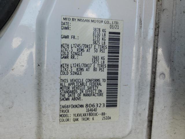 2021 NISSAN NV 1500 S - 1N6BF0KM2MN806323
