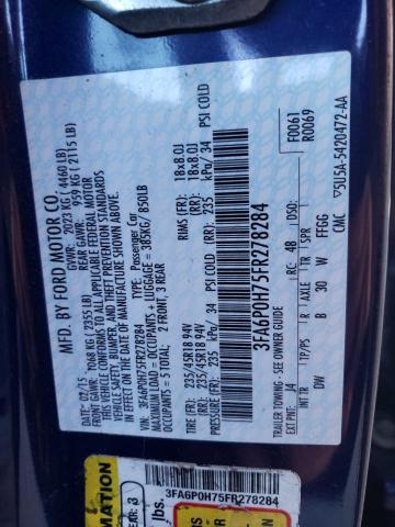 VIN 3FA6P0H75FR278284 2015 Ford Fusion, SE no.12