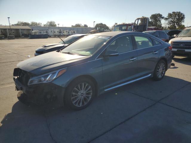 HYUNDAI SONATA SPO 2015 blue  gas 5NPE34AF4FH093611 photo #1