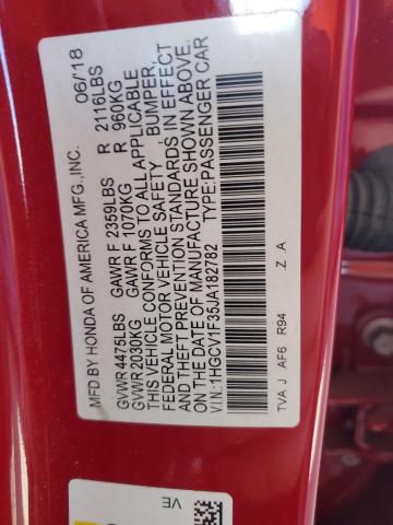 2018 HONDA ACCORD SPO - 1HGCV1F35JA182782
