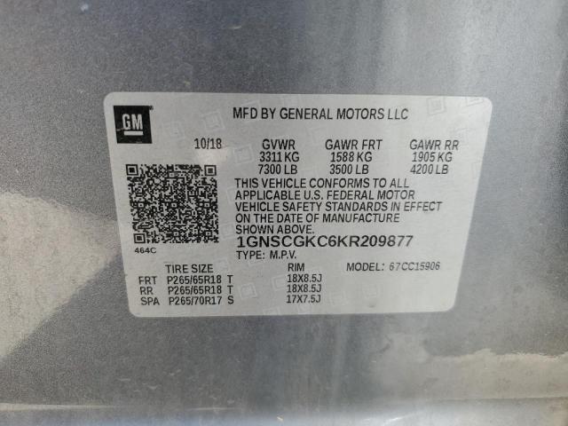 VIN 1GNSCGKC6KR209877 2019 Chevrolet Suburban, C150... no.13