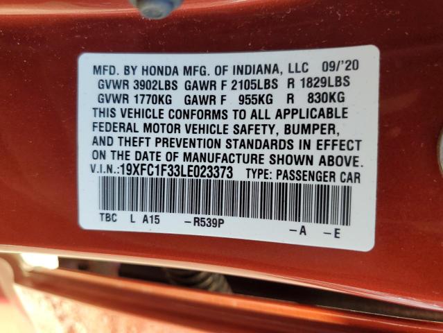 2020 HONDA CIVIC EX - 19XFC1F33LE023373