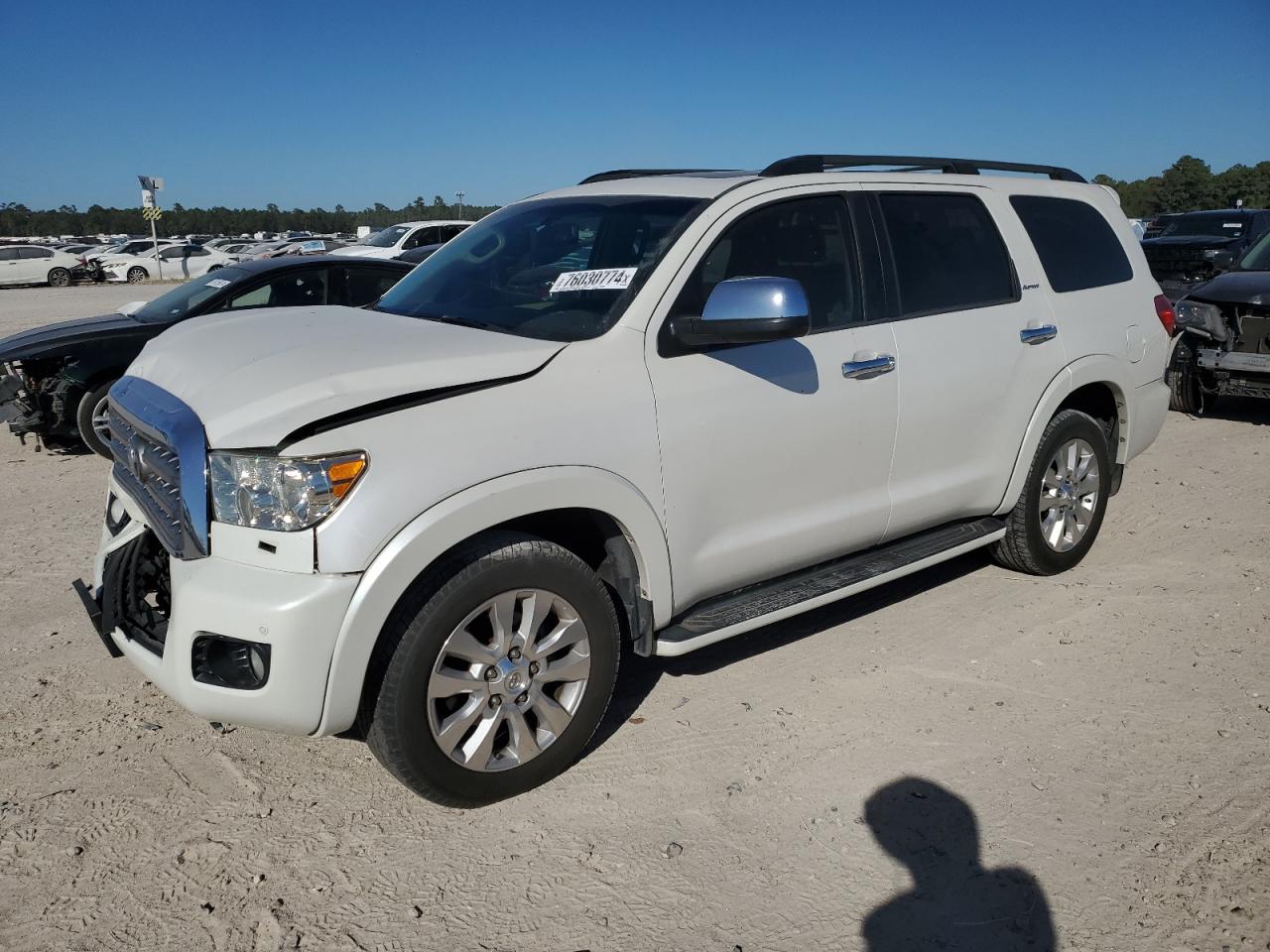 TOYOTA SEQUOIA PL 2012 white  flexible fuel 5TDDW5G16CS069613 photo #1