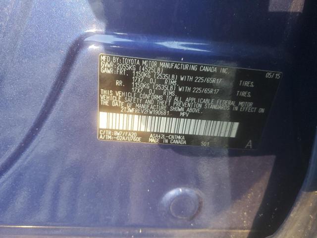 2015 TOYOTA RAV4 XLE - 2T3WFREV2FW190681