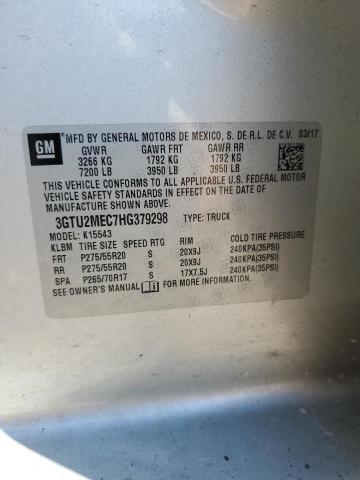 2017 GMC SIERRA K15 - 3GTU2MEC7HG379298