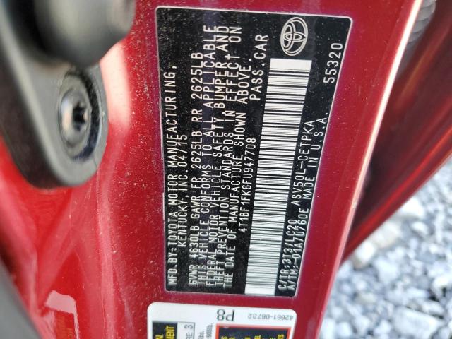 VIN 4T1BF1FK6FU947708 2015 Toyota Camry, LE no.12