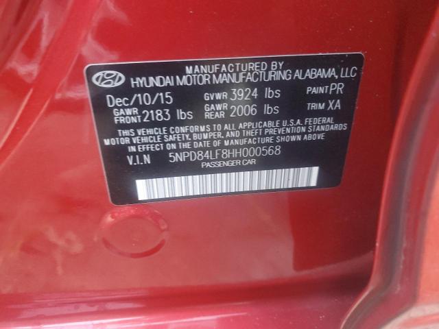 2017 HYUNDAI ELANTRA SE - 5NPD84LF8HH000568