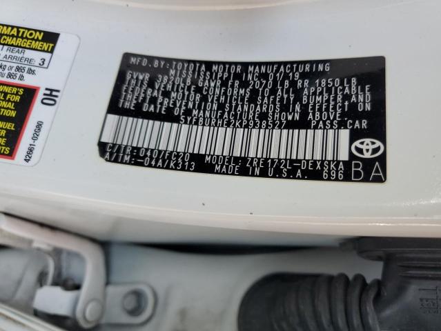 2019 TOYOTA COROLLA L - 5YFBURHE2KP938527