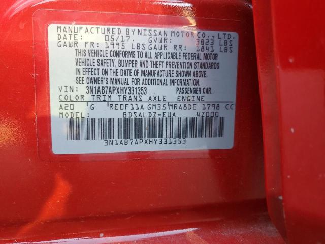 2017 NISSAN SENTRA S - 3N1AB7APXHY331353