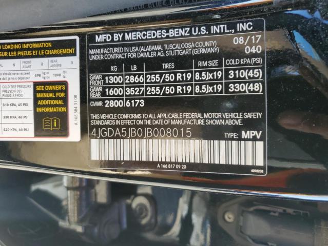 2018 MERCEDES-BENZ GLE 350 - 4JGDA5JB0JB008015