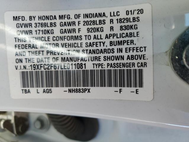 2020 HONDA CIVIC LX - 19XFC2F67LE011081