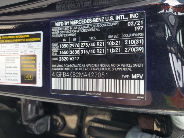 2021 MERCEDES-BENZ GLE 350 4M - 4JGFB4KB2MA422051