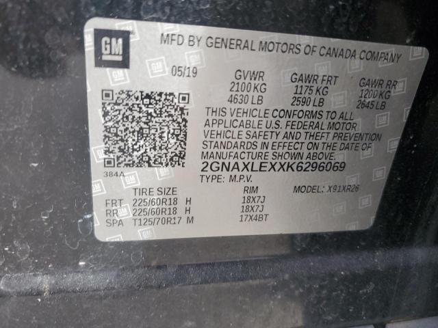 2019 CHEVROLET EQUINOX LT - 2GNAXLEXXK6296069