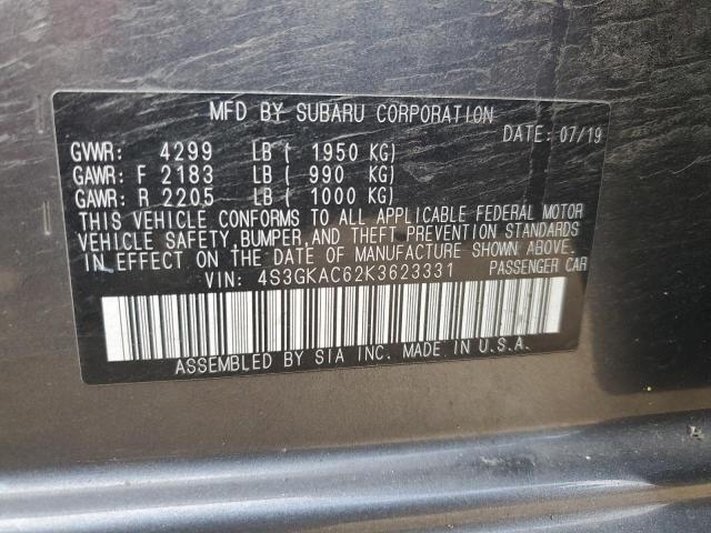 2019 SUBARU IMPREZA PR - 4S3GKAC62K3623331
