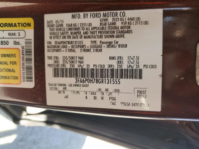 2016 FORD FUSION SE - 3FA6P0H78GR131555