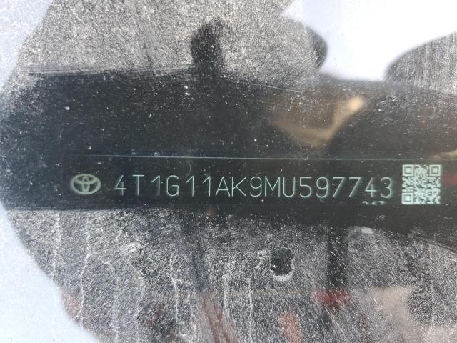 VIN 4T1G11AK9MU597743 2021 Toyota Camry, SE no.12