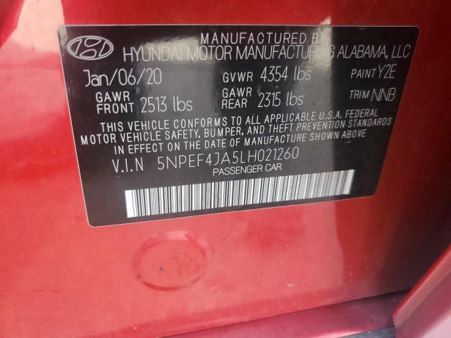 2020 HYUNDAI SONATA SEL - 5NPEF4JA5LH021260