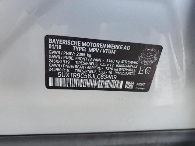2018 BMW X3 XDRIVE3 - 5UXTR9C56JLC83469
