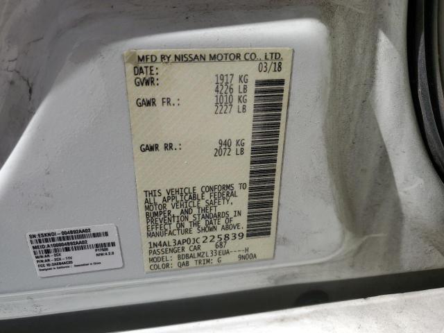 2018 NISSAN ALTIMA 2.5 - 1N4AL3AP0JC225839