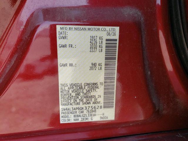 VIN 1N4AL3AP6GN375628 2016 Nissan Altima, 2.5 no.12