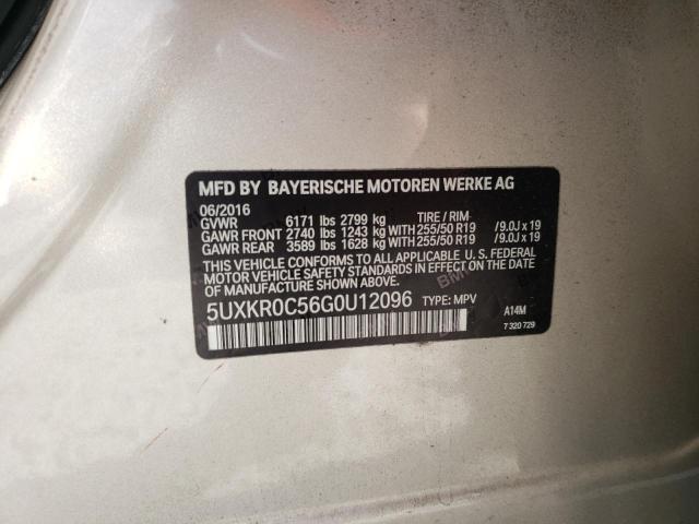 2016 BMW X5 XDRIVE3 - 5UXKR0C56G0U12096