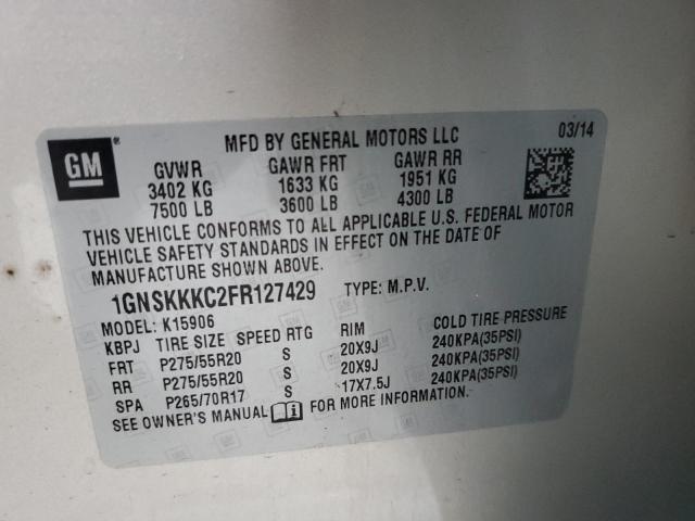 2015 CHEVROLET SUBURBAN K - 1GNSKKKC2FR127429