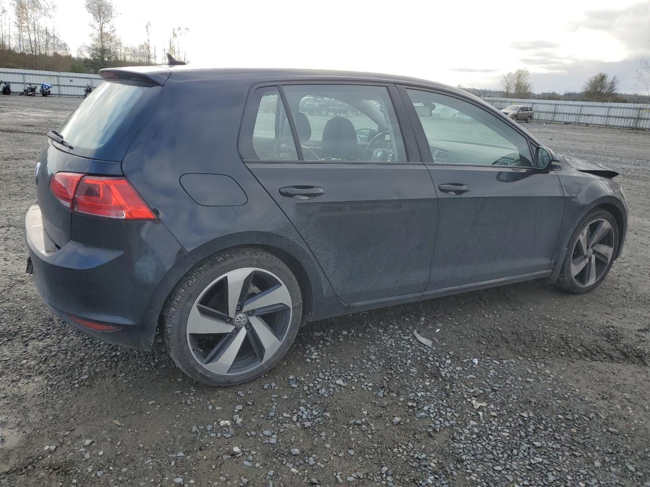 VOLKSWAGEN GOLF TDI 2015 black  diesel 3VW2A7AU2FM053012 photo #4