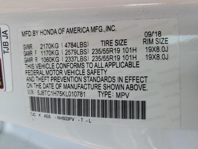 2019 ACURA RDX ADVANC - 5J8TC1H75KL010781