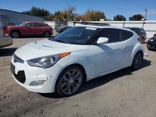 HYUNDAI VELOSTER 2013 white  gas KMHTC6ADXDU094486 photo #1