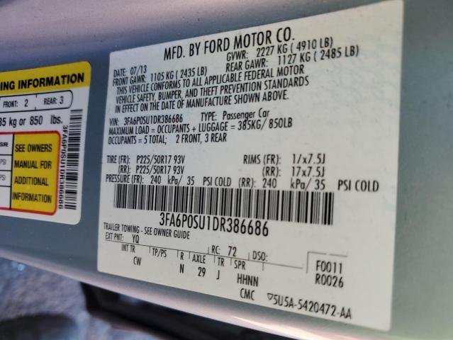 VIN 3FA6P0SU1DR386686 2013 Ford Fusion, Titanium Phev no.13