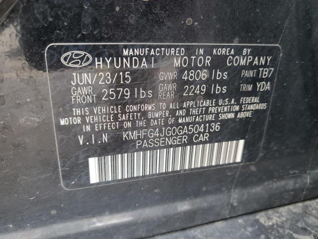 VIN KMHFG4JG0GA504136 2016 HYUNDAI AZERA no.12