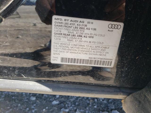 VIN WA1BCCFS6HR000080 2017 AUDI Q3 no.13