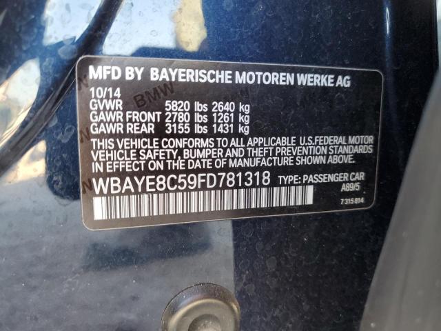 VIN WBAYE8C59FD781318 2015 BMW 7 SERIES no.12